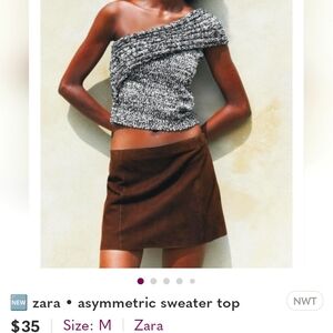 Zara Asymmetrical Knit Top